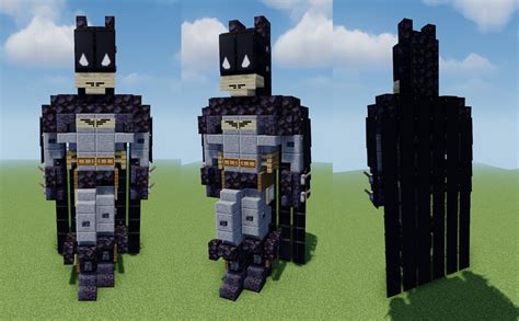 Batman statue. Video in comments! : r/Minecraftbuilds