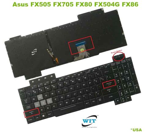 Gaming Laptop Keyboard for Asus TUF Gaming FX505 FX705 FX80 FX504G ...