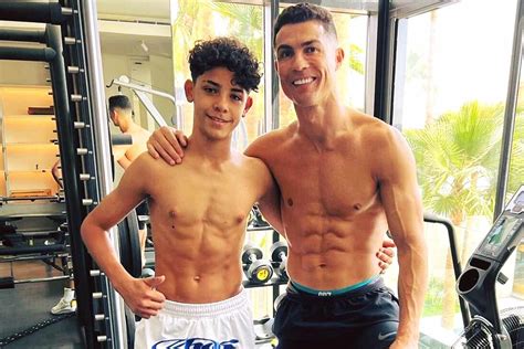 Cristiano Ronaldo and Son Cristiano Jr. Flash Their Abs in Shirtless Photo