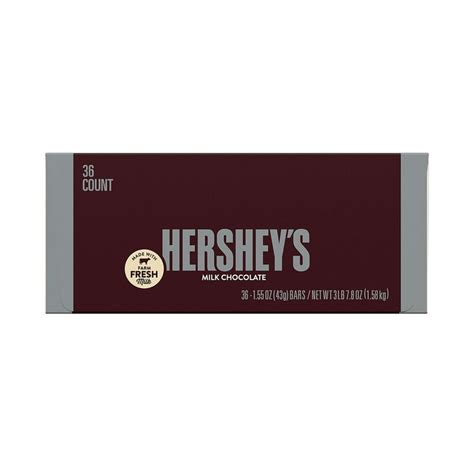 Hershey's Milk Chocolate Candy Bars, Bulk 36, 58% OFF