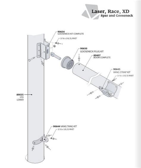 Laser Sailboat Diagrams | Laser sailboat, Sailboat parts, Sailboat