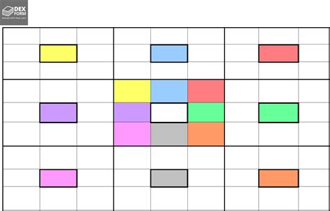 Lotus diagram template in Word and Pdf formats