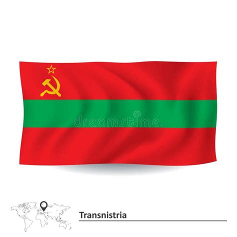 Map Of Transnistria With Flag Stock Vector - Illustration of freedom ...