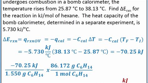 CHEMISTRY 101 - Constant volume calorimetry - YouTube