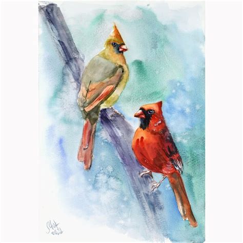 Cardinal Painting - Etsy