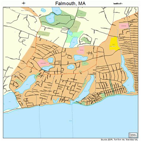 Falmouth Massachusetts Street Map 2523070