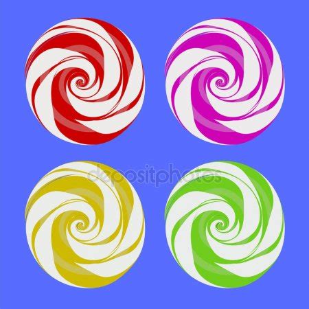 Isolated abstract colorful swirl logos set on white background vector illustration, waves ...