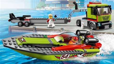 Lego city race boat transporter - rekadc