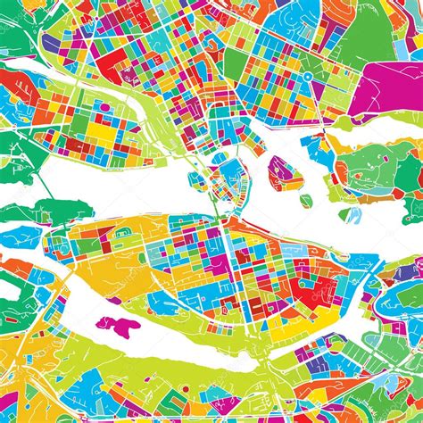 Stockholm, Sweden, Colorful Vector Map — Stock Vector © mail.hebstreit ...