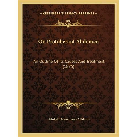 On Protuberant Abdomen : An Outline of Its Causes and Treatment (1875 ...