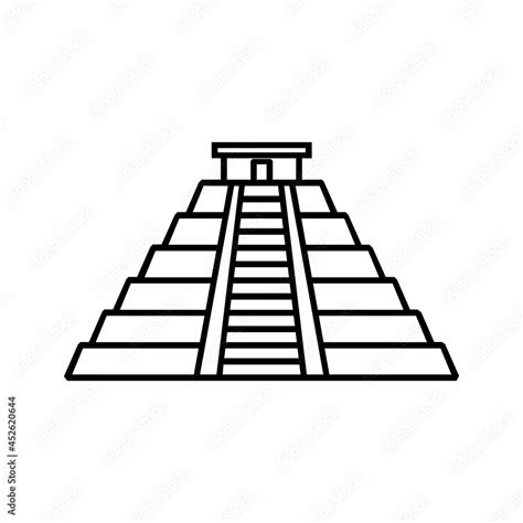 LOGO OF THE MAYAN TEMPLE CHICHEN ITZA Stock Illustration | Adobe Stock