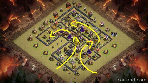 Town Hall 9 Anti-3 Custom War Base | Clash of Clans Land