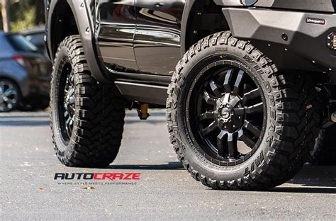 FUEL SLEDGE 20X9 6X139.7 MATTE BLACK WITH GLOSS BLACK LIP | Autocraze ...