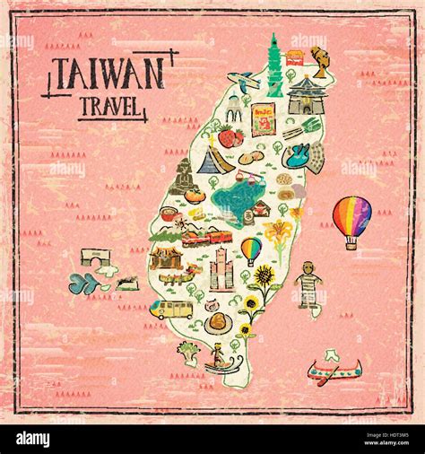 Médico Compra picnic taiwan travel map guía Asia Por