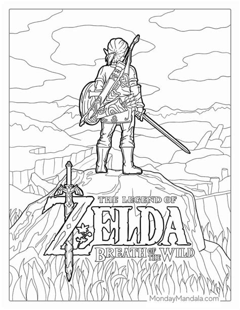 Zelda Breath Of The Wild Coloring Page - Free Printable Templates