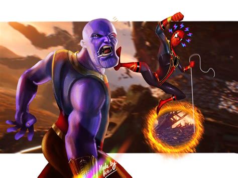 Get Spider Man Vs Thanos Infinity War Gif | Spider-Man Hintergrund