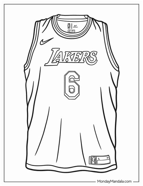 30 NBA & Basketball Coloring Pages (Free PDF Printables)