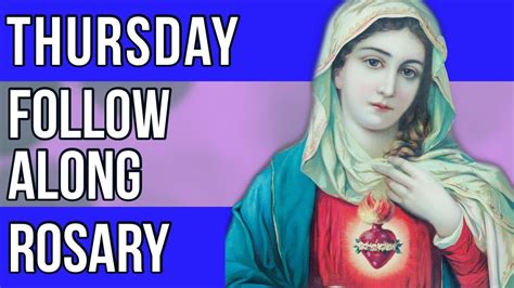 FOLLOW ALONG ROSARY: THURSDAY - CALM GUITAR - YouTube