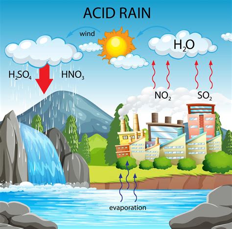 Acid Rain Diagram Simple