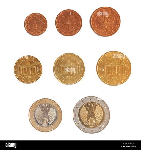 Full series of German Euro coins currency of the European Union ...