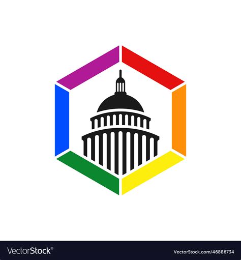 Capitol dome icon in washington Royalty Free Vector Image