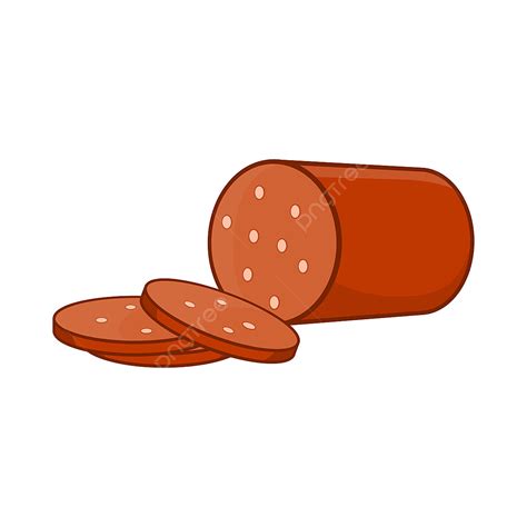 Salami Icon Cartoon Style, Style Icons, Cartoon Icons, Salami PNG and Vector with Transparent ...