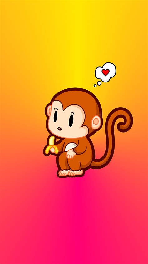 Cute Monkey Cartoon Wallpaper