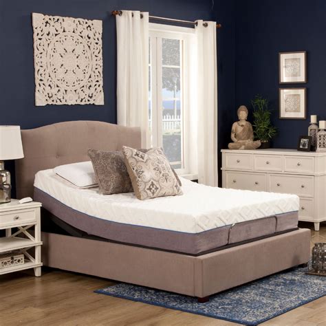 Blissful Nights 12” Gel Memory Foam Mattress Queen and Adjustable Base Set - Walmart.com