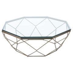 Sculptural Travertine Octagon Coffee Table, Italy 1970 For Sale at 1stDibs