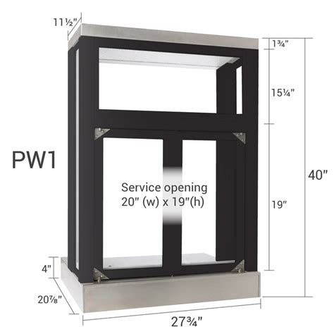 CSE-QS-PW | Panoramic Push Bar Bi-Fold Drive Thru Transaction Windows — Covenant Security Equipment