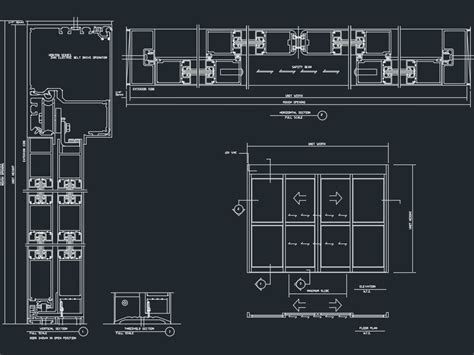 Puerta corrediza automatica en AutoCAD | CAD (191.91 KB) | Bibliocad