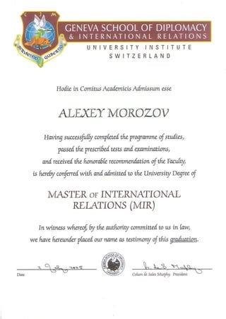 Geneva School of Diplomacy Masters | PDF | Free Download