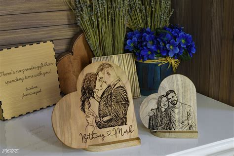 Custom Wood Photo as Valentine Gifts for Her.Laser Engraved | Etsy