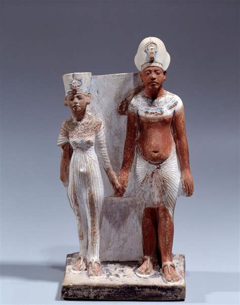 Statue of Akhenaten and Nefertiti - Egypt Museum