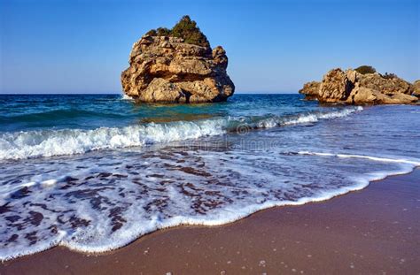 The Rocky Island Off the Beach Stock Photo - Image of greece, zakynthos: 69061408