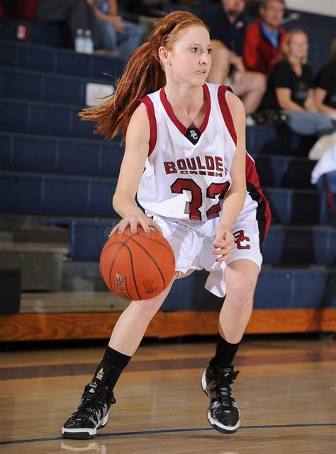 High School Girls Basketball Game Editorial Photo - Image of basketball ...