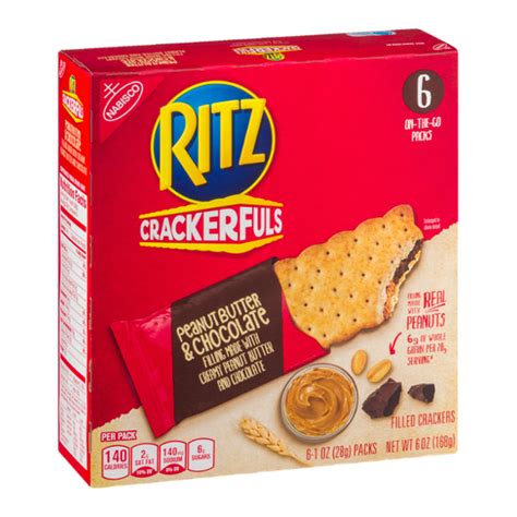 RITZ Crackerfuls Peanut Butter & Chocolate Filled Crackers Reviews 2020