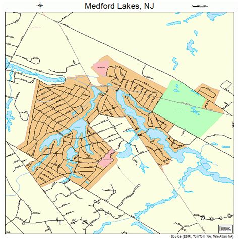 Medford Lakes New Jersey Street Map 3445210