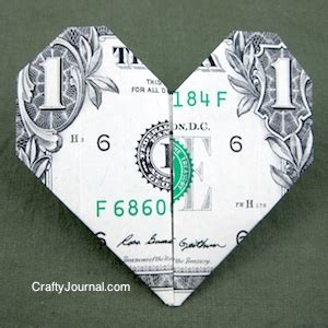 Dollar Bill Heart Origami