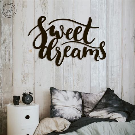 Sweet dreams sign Metal wall art Home decor Words Housewarming | Etsy