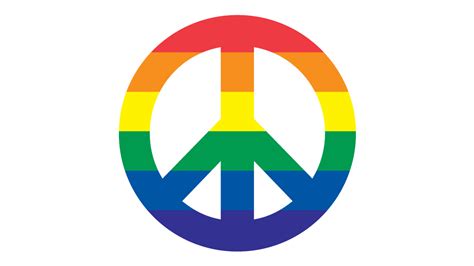 Rainbow Peace Sign 2 Inch Magnet