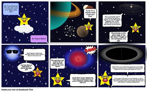 Life Cycle of a Star Storyboard por singledm