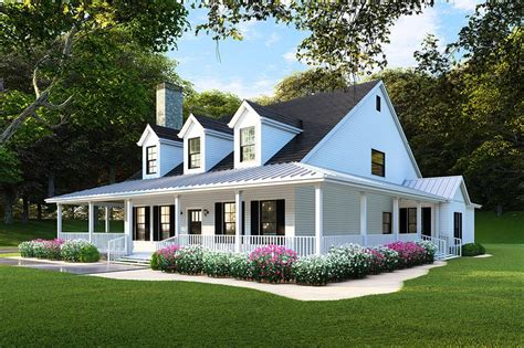 Country Style House Plan - 4 Beds 3 Baths 2180 Sq/Ft Plan #17-2503 | Country style house plans ...