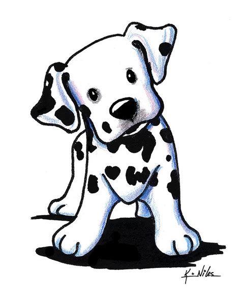 Dalmatian Puppy Drawing by Kim Niles