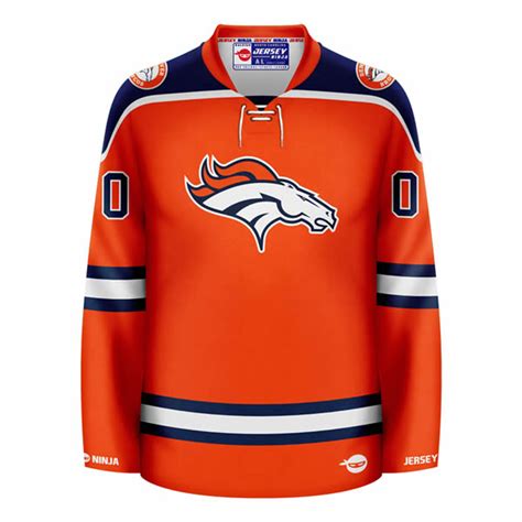 Jersey Ninja - Denver Broncos Orange Hockey Jersey