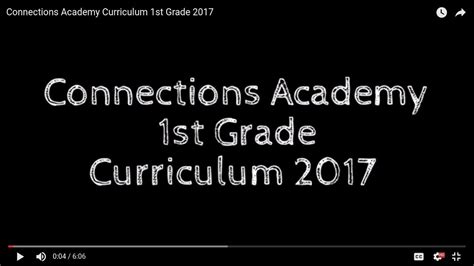 Connections Academy Curriculum 1st Grade 2017 - YouTube