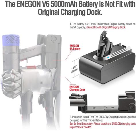 Dyson Cordless Vacuum V6 Double Battery Capacity and Run Time