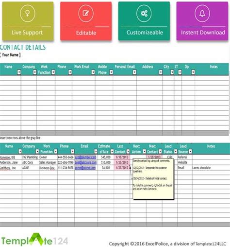 5+ Excel Customer Relationship Management Template | Template124