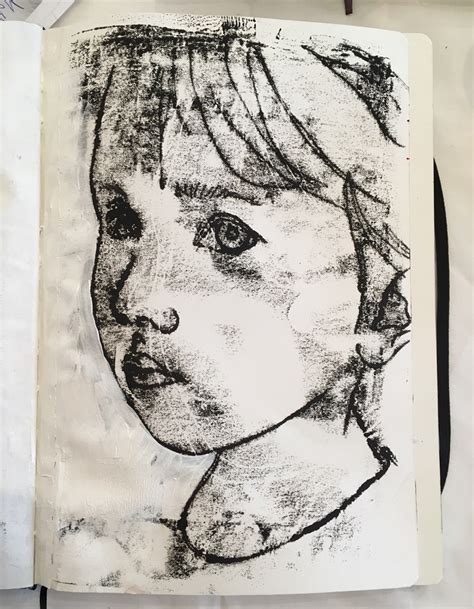 Linear Monoprint Portraits