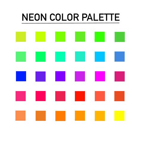 Neon Procreate Color Palette – Blush River Design